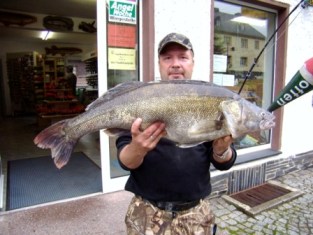 Sven Nicklas -  Zander  91 cm   8,35 kg  Bleilochstausee  Köderfisch  27.06.2009    